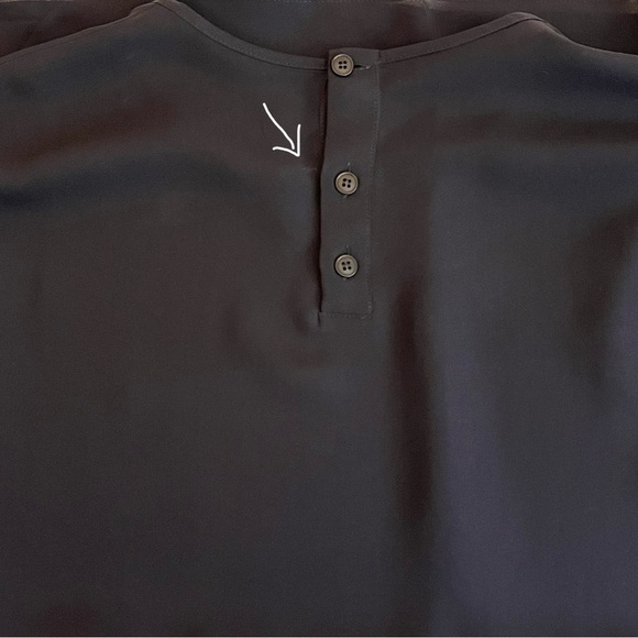 Giorgio Armani Vintage Silk Tunic Sheer Black Blouse Classic Y2K Women’s Size 14 - Picture 8 of 8